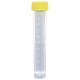10mL Transport Tubes - Polypropylene Self-Standing Conical Bottom with Yellow Polyethylene Screw Cap