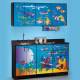 Clinton Pediatric Theme Base & Wall Cabinets - Ocean Commotion