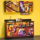 Clinton Pediatric Theme Base & Wall Cabinets - Alley Cats & Dogs