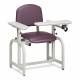 Clinton Lab X Series Blood Drawing Chair Model 66010 Shown with OPTIONAL ClintonClean Stationary Armrests and Straight Flip Arm Model 665