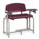 Clinton 66099 Lab X Series Extra-Wide Extra-Tall Blood Drawing Chair with Padded Arms - Burgundy