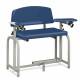 Clinton 66099 Lab X Series Extra-Wide Extra-Tall Blood Drawing Chair with Padded Arms - Royal Blue