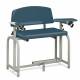 Clinton 66099 Lab X Series Extra-Wide Extra-Tall Blood Drawing Chair with Padded Arms - Slate Blue