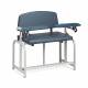 Clinton 66099B Lab X Series Bariatric Extra-Tall Blood Drawing Chair with Padded Arms