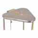 R&B Wire 669SS Stainless Steel Triangular Hamper with Lid - Top View Close Up