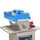 Clinton 67-120 ProVisions™ Point-of-Care Procedure Cart - Elevated Workstation Top, Top Detail View with a Tray (Tray and Supplies are not included.)