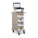 Clinton 67-384 ProVisions™ Point-of-Care Slimline Cart - Elevated Workstation Top, Glove Box and Side Bin Angle (Laptop and Supplies are not included.)