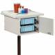 Clinton 67200 Phlebotomy Cart with Two-Bin - Door Open (Supplies not included)