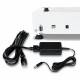The Detecto 6745 Digital Baby Scale is powered by 6 C batteries (not included) or a UL-listed, CE-approved AC adapter (included).