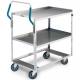 Lakeside Ergo-One Stainless Steel Utility Carts - 500 lbs Capacity - All Swivel Casters