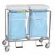 R&B Wire 684B Double Leakproof Hamper with Lid - Blue and Blue Bags
