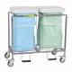 R&B Wire 684BG Double Leakproof Hamper with Lid - Blue and Green Bags