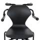 Plastic molded, ergonomic seat for patient comfort while weighing.