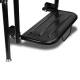While weighing, you can comfortably rest your feet on the footrest.