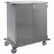 Lakeside Two Door Stainless Steel Case Carts - 36" Width Wire Shelf