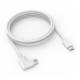 Compulocks 6FTALLUSBC USB-C Cable with One Right-Angle Connector - 6 Ft, White, Coiled Right Angle View
