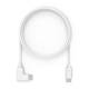 Compulocks 6FTALLUSBC USB-C Cable with One Right-Angle Connector - 6 Ft, White, Coiled Top Down View