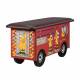 Clinton Model 7030 Fun Series Pediatric Treatment Table - Engine K-9 with Dalmatian Firefighters (Back Biew)