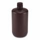 Globe Scientific 7052000AM Diamond® RealSeal™ Large Format Narrow Mouth, Amber PP Bottle with PP Cap - 2 Liter