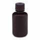 Globe Scientific 7060060AM Diamond® RealSeal™ Narrow Mouth, Boston Round, Amber HDPE Bottle with PP Cap - 60 mL