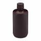 Globe Scientific 7060250AM Diamond® RealSeal™ Narrow Mouth, Boston Round, Amber HDPE Bottle with PP Cap - 250 mL