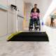 DETECTO 7150-AC ADA-Compliant Wheelchair Scale - Woman Approaching Scale (Wheelchair is Not Included)