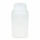 Globe Scientific 7160500 Diamond® RealSeal™ Bottle, Wide Mouth, Square, PP with PP Cap - 500 mL 