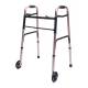 Lumex® 716270PK ColorSelect® Everyday Dual-Release Adult Folding Walker with 5" Front Fixed Wheels - Pink