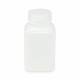 Globe Scientific 7180250 Diamond® RealSeal™ Bottle, Wide Mouth, Square, HDPE with PP Cap - 250 mL