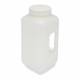 Globe Scientific 7184000 Diamond® RealSeal™ Large Format Wide Mouth with Handle, Square, HDPE Bottle with PP Cap - 4 Liter
