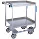 Lakeside SS Angled U-Frame Utility Cart - 2 Shelves - Heavy Duty 700 lbs Capacity