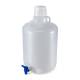 Globe Scientific 7220020 Diamond® RealSeal™ PP Round Carboy with Handles and Spigot, Autoclavable - 20 Liter