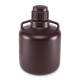 Globe Scientific 7240010AM Diamond® RealSeal™ Amber HDPE Round Carboy with Handles - 10 Liter