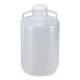 Globe Scientific 7260020 Diamond® RealSeal™ Wide Mouth, LDPE Round Carboy with Handles - 20 Liter