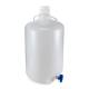 Globe Scientific 7270050 Diamond® RealSeal™ LDPE Round Carboy with Handles and Spigot - 50 Liter