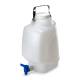 Globe Scientific 7310010 Diamond® RealSeal™ HDPE Rectangular Carboy with Handle and Spigot - 10 Liter