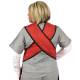 Shielding 740RL Plain Back Quick Drop Apron, shown in Red Diamond Ripstop, features back criss-cross straps for easy removal.