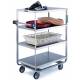 Lakeside SS Heavy Duty Multi-Shelf Cart - 3 Edges Up 1 Down