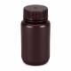 Globe Scientific 125mL Diamond® Essentials™ Bulk Wide Mouth, Round, Amber HDPE Bottles with PP Cap Model 7510125AMBKS