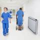 DETECTO Model 7550 - The slim 7" profile takes up minimal space when installed in a medical facility hallway, clinical office, or patient room.