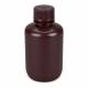 Globe Scientific 125mL Diamond® Essentials™ Bulk Narrow Mouth, Boston Round, Amber HDPE Bottles with PP Cap Model 7560125AMBKS
