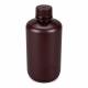 Globe Scientific 250mL Diamond® Essentials™ Bulk Narrow Mouth, Boston Round, Amber HDPE Bottles with PP Cap Model 7560250AMBKS