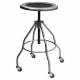 Blickman Model 7745SS-C Stainless Steel Stool Recessed Seat with Casters