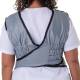 Shielding 790FXL-TH Flex Back Hook-and-Loop Closure Lead Apron, shown in Silver Nylon, features an elastic, flexible back for increased comfort and support.