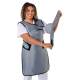 Shielding 790FXL-TH Ultra Lite Lead Apron Flex Back Hook and Loop Closure with Tethered Collar in Silver Nylon (Patch Pocket is an Optional Upgrade)
