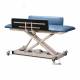 Clinton Open Base Power Changing Table with Siderail, 72" Length, Wedgewood Upholstery - Both Sides Up