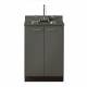 Clinton 8024 Classic Slate Gray Laminate 24" Wide Base Cabinet with 2 Doors. Shown with OPTIONAL upgrade sink and faucet.