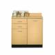 Clinton 8036 Classic Laminate 36" Wide Base Cabinet with 2 Doors and 2 Drawers, Maple
