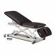 Clinton 8039987 Power XL Open Base Table, Adjustable Backrest and Drop Section, with Casters - Black Upholstery