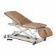 Clinton 8039987 Power XL Open Base Table, Adjustable Backrest and Drop Section, with Casters - Desert Tan Upholstery